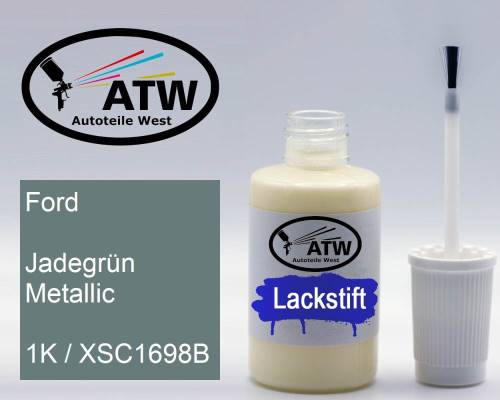 Ford, Jadegrün Metallic, 1K / XSC1698B: 20ml Lackstift, von ATW Autoteile West.